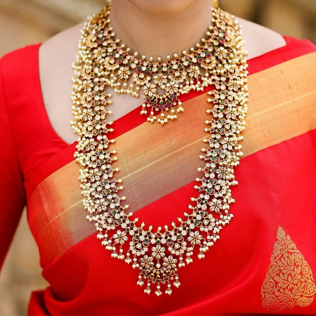 Kala Niketan Rani Archaic Traditional Kanchi Soft Silk Sari With Attached Blouse