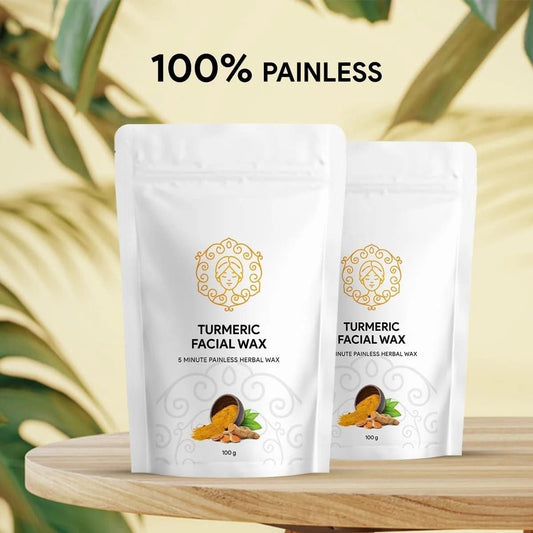 TURMERIC FACIAL WAX - 5 MINUTES PAINLESS HERBAL WAX POWDER [🔥BUY 1 GET 1 FREE]