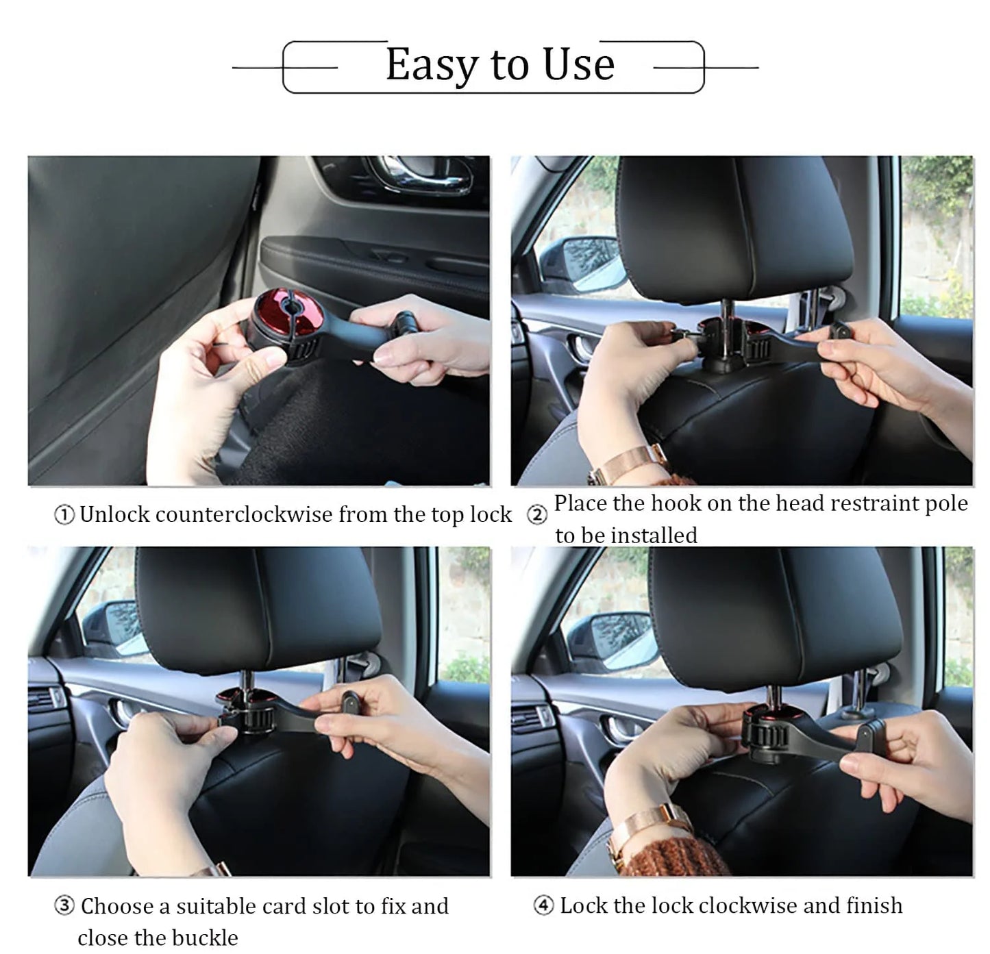 Car Back Seat Hooks ( 🔥BUY 1 GET 1 FREE🔥) (4.9 ⭐⭐⭐⭐⭐ 89,555 REVIEWS)