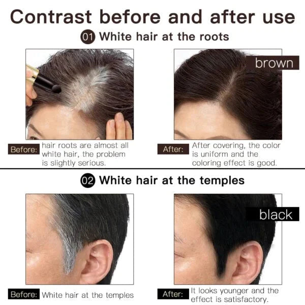💫Magic Hair Dye Pen🖌️ Instantly Modify Gray Hair Color💕(Black) 🔥For Both Men & Women🔥