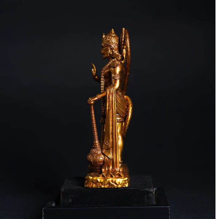 Bahubali King of Sarangpur Hanuman ji Antique Gold (Home Decor, Car Dashboard, Home Temple, Gift)