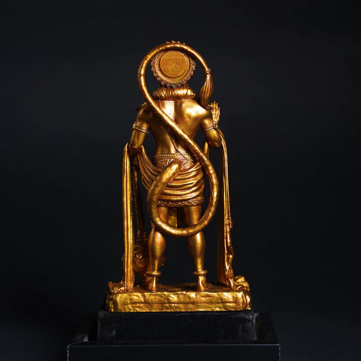 Bahubali King of Sarangpur Hanuman ji Antique Gold (Home Decor, Car Dashboard, Home Temple, Gift)