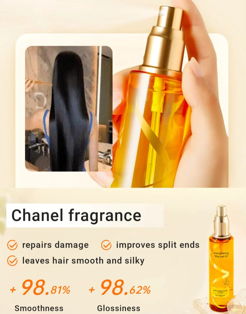✨Last Day Promotion 70% OFF - ✨ Imported Perfumed Hair Care Essential Oil Spray [ Repair Dry & Frizzy Hair ]