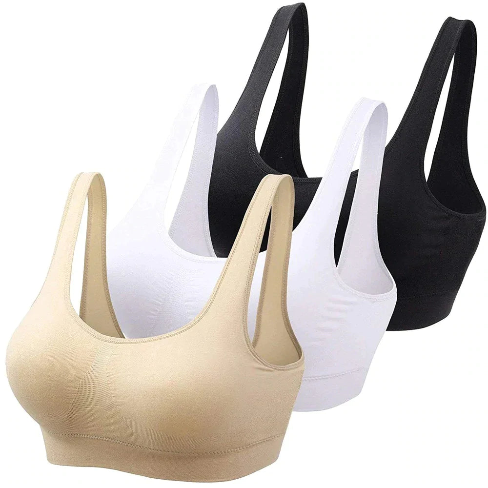 🎁 WOMEN'S COTTON SOLID NON PADDED AIR BRA (PACK OF 3) - Free Size + GET 1 Imported Free Size Tummy Shapewear FREE!