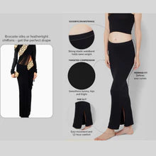 Women Saree Shapewear with Side Slit in Black (Petticoat)