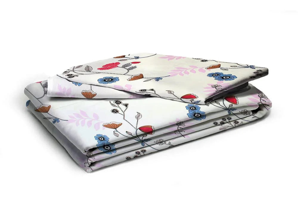 Premium Elastic Fitted Double Bedsheet with 2 Pillow Covers
