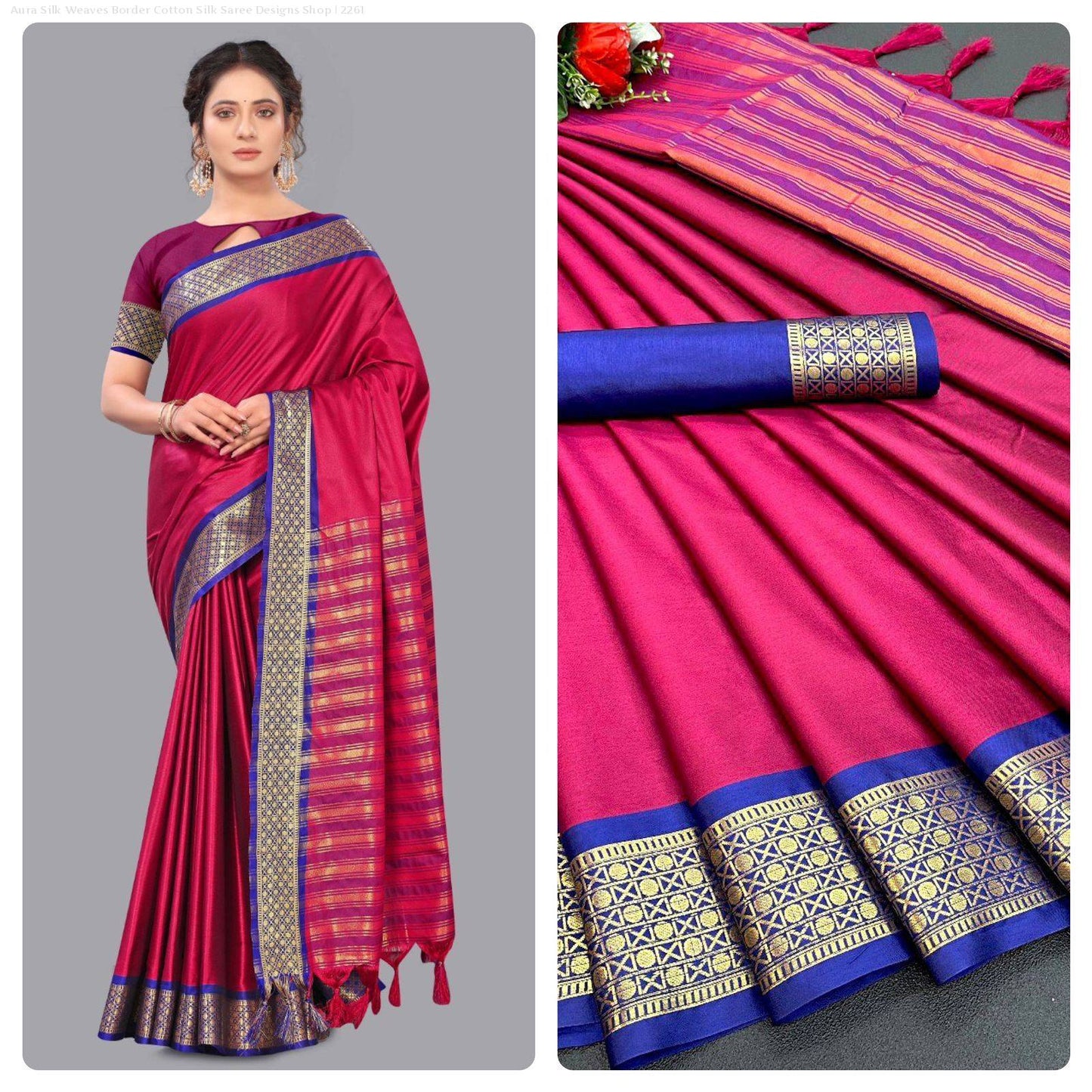Kala Niketan Cotton Silk Designer Weaving Saree ( 8 Colors Available)