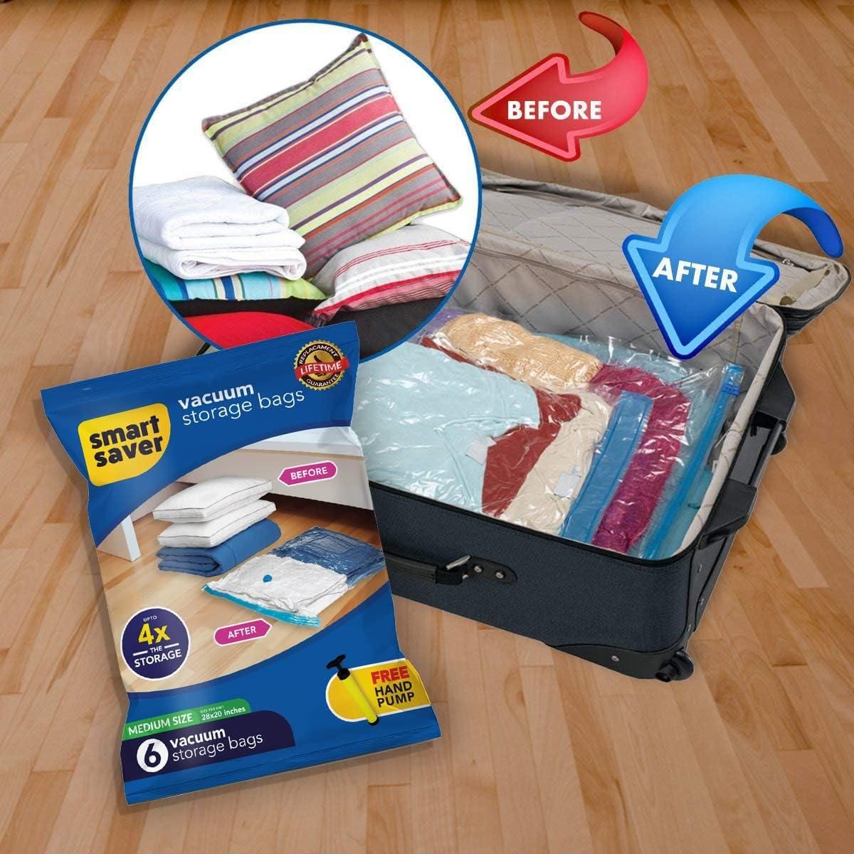 Reusable Vacuum Ziplock  Sealer Bag for Travel & Pump ⭐️⭐️⭐️⭐️⭐️ (5891+)