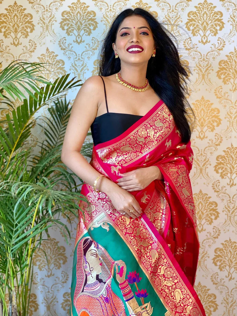 Kala Niketan ‘Dulhaniya’ Royal Pink Banarasi Silk Saree