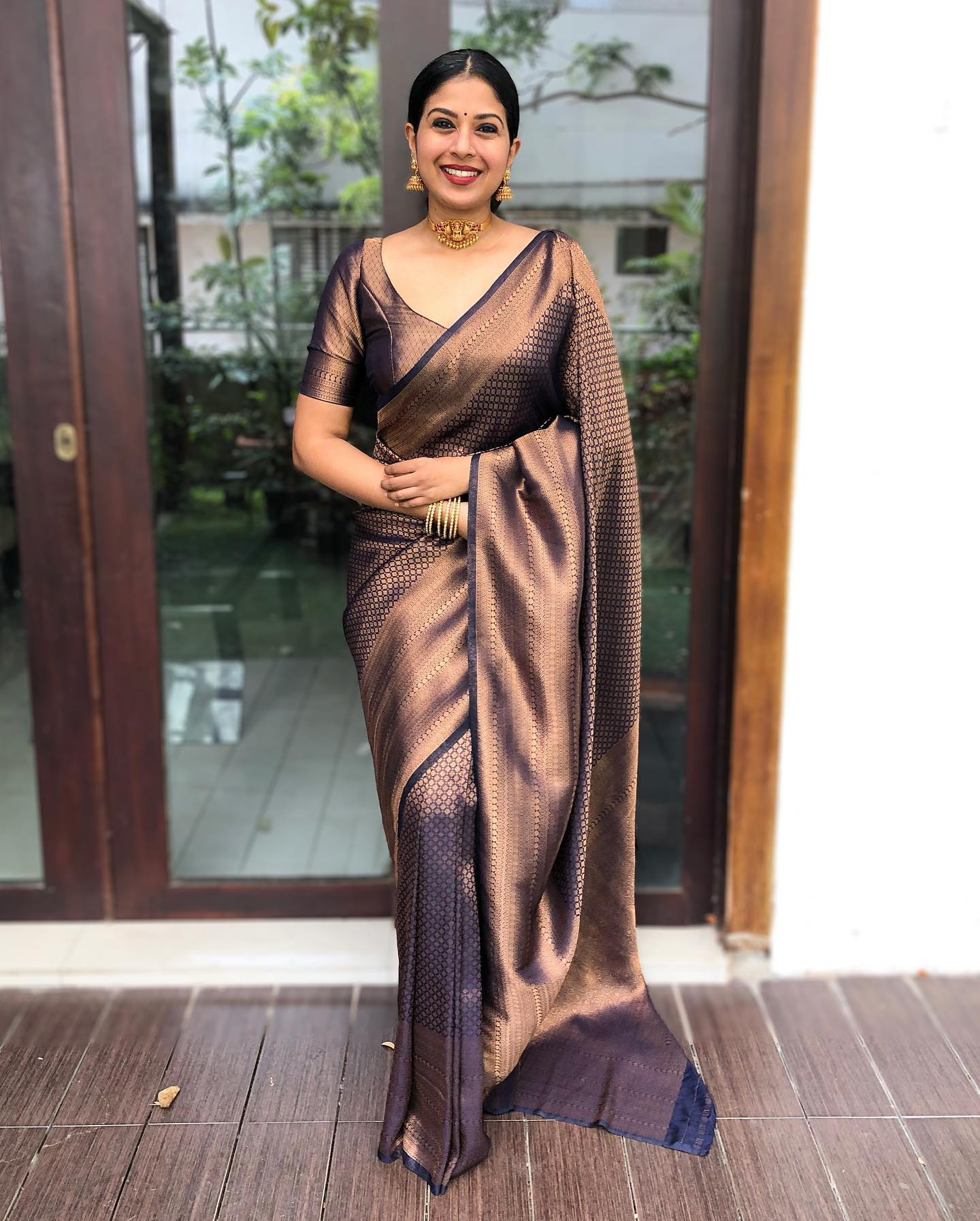 Kala Niketan Super Soft Silk Saree With Rich Pallu In Chocolate Color