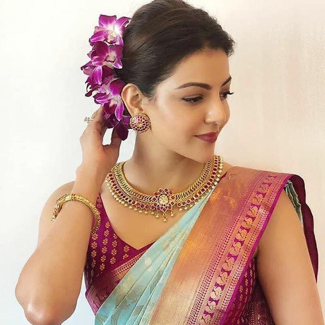 Kala Niketan Sky Blue Stylish Soft Saree With Attached Blouse for Woman