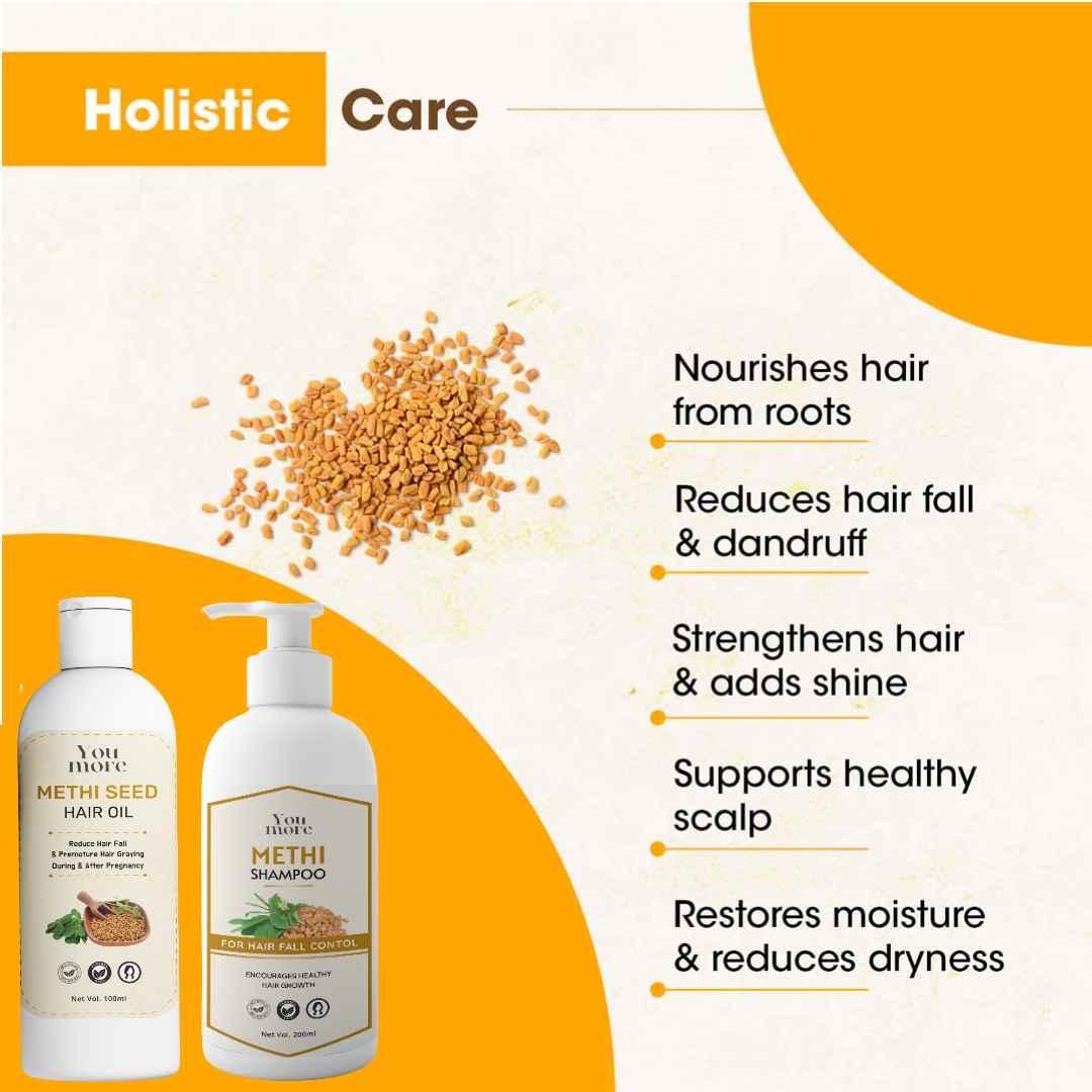 🌟Flash SALE🌟 Imported Natural Methi Seed hair growth & Anti Hair Fall Shampoo with 🔥Free Hair growth Oil 🔥