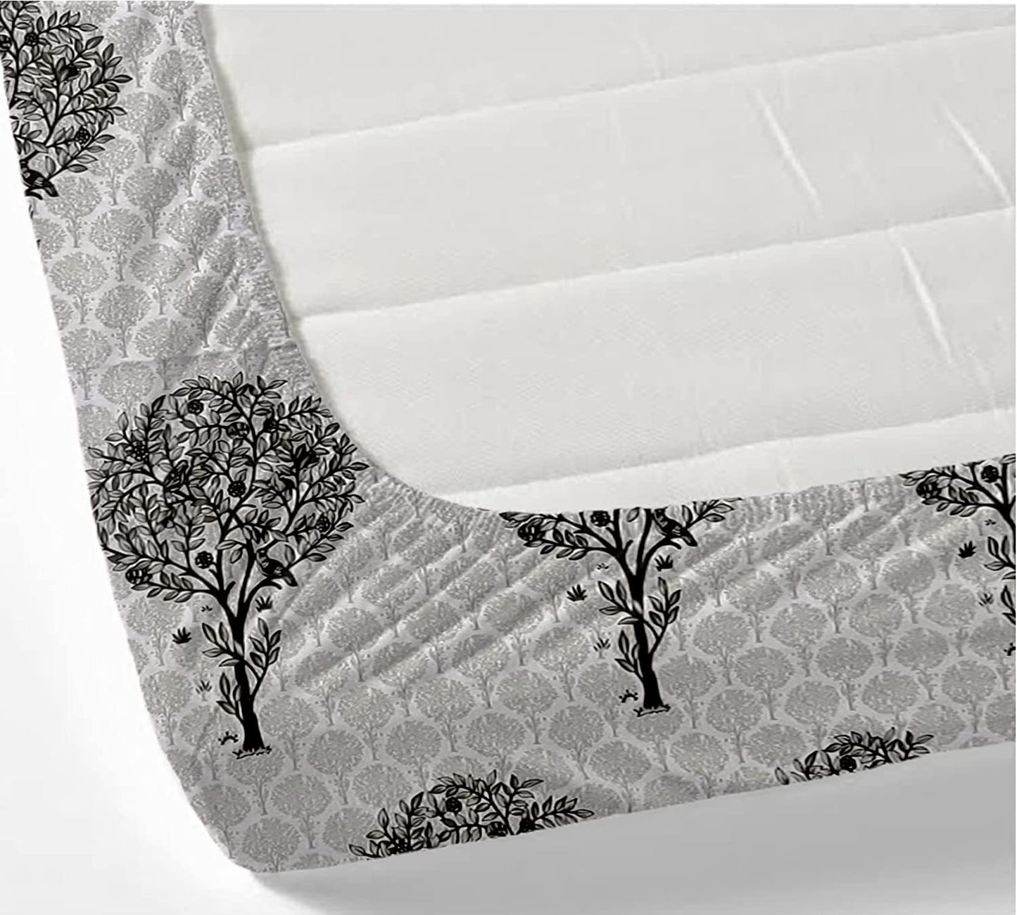 Premium Elastic Fitted King Size Double Bedsheet with 2 Pillow Covers