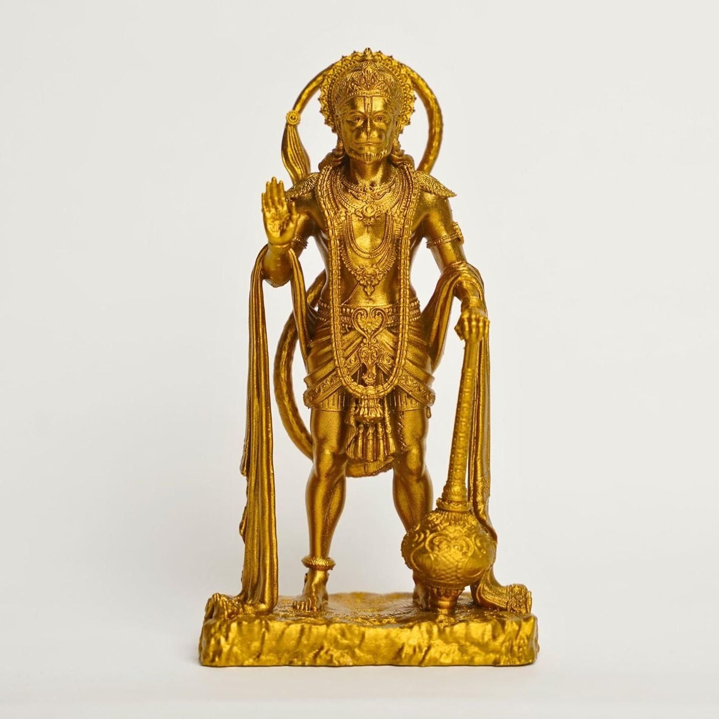 Bahubali King of Sarangpur Hanuman ji Antique Gold (Home Decor, Car Dashboard, Home Temple, Gift)