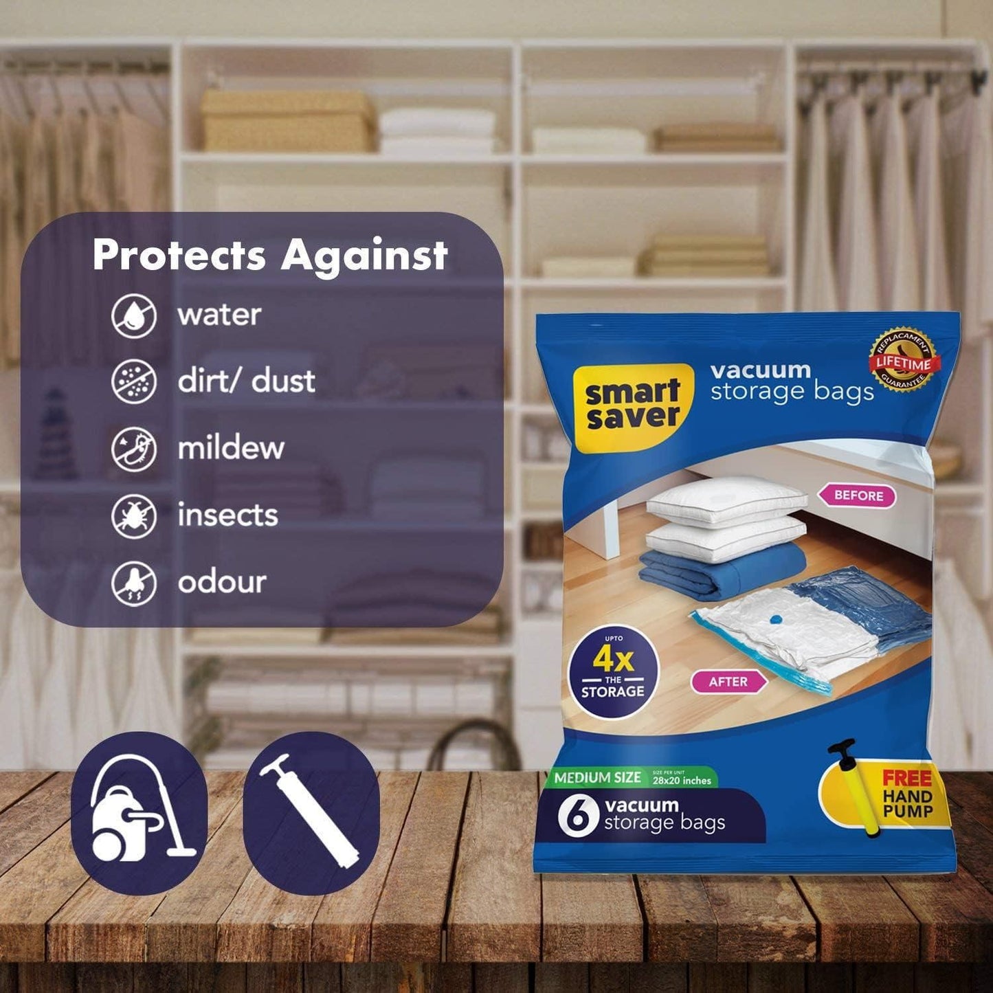 Reusable Vacuum Ziplock  Sealer Bag for Travel & Pump ⭐️⭐️⭐️⭐️⭐️ (5891+)