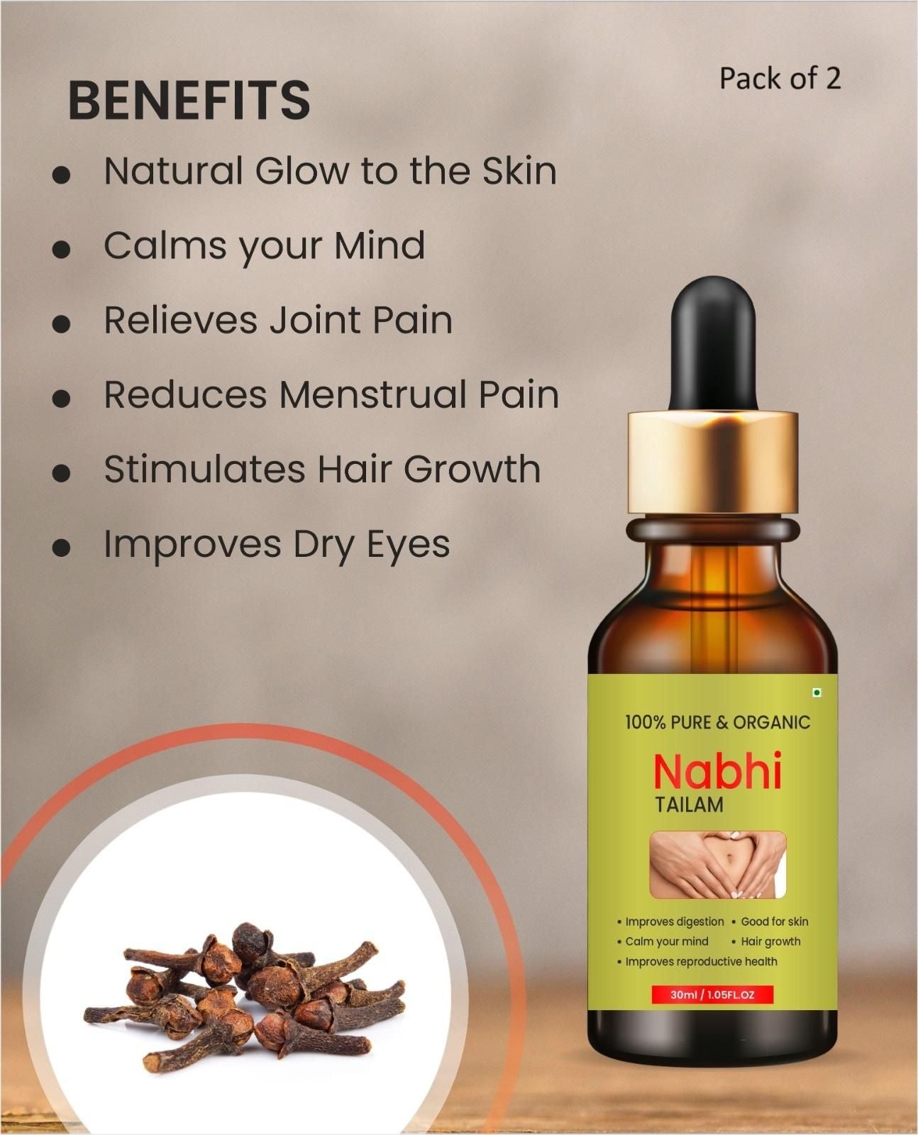 💖Original RAMBAN MULTI-BENEFIT NABHI TAILAM [100% 🌿🌿Herbal]🔥Buy 1 Get 1 Free🔥(5/5 ⭐⭐⭐⭐⭐ 72,931 REVIEWS)