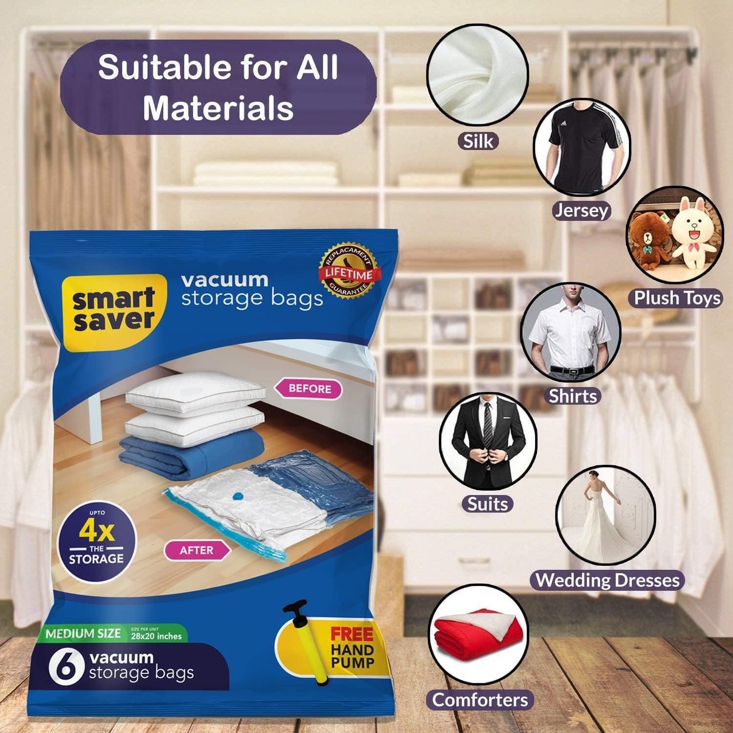 Reusable Vacuum Ziplock  Sealer Bag for Travel & Pump ⭐️⭐️⭐️⭐️⭐️ (5891+)