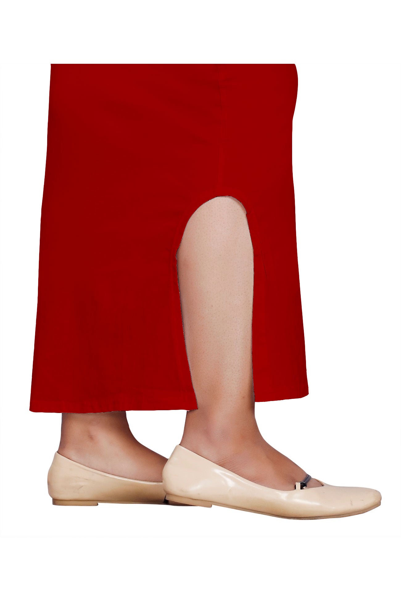 Women Saree Shapewear with Side Slit in Maroon (Petticoat)