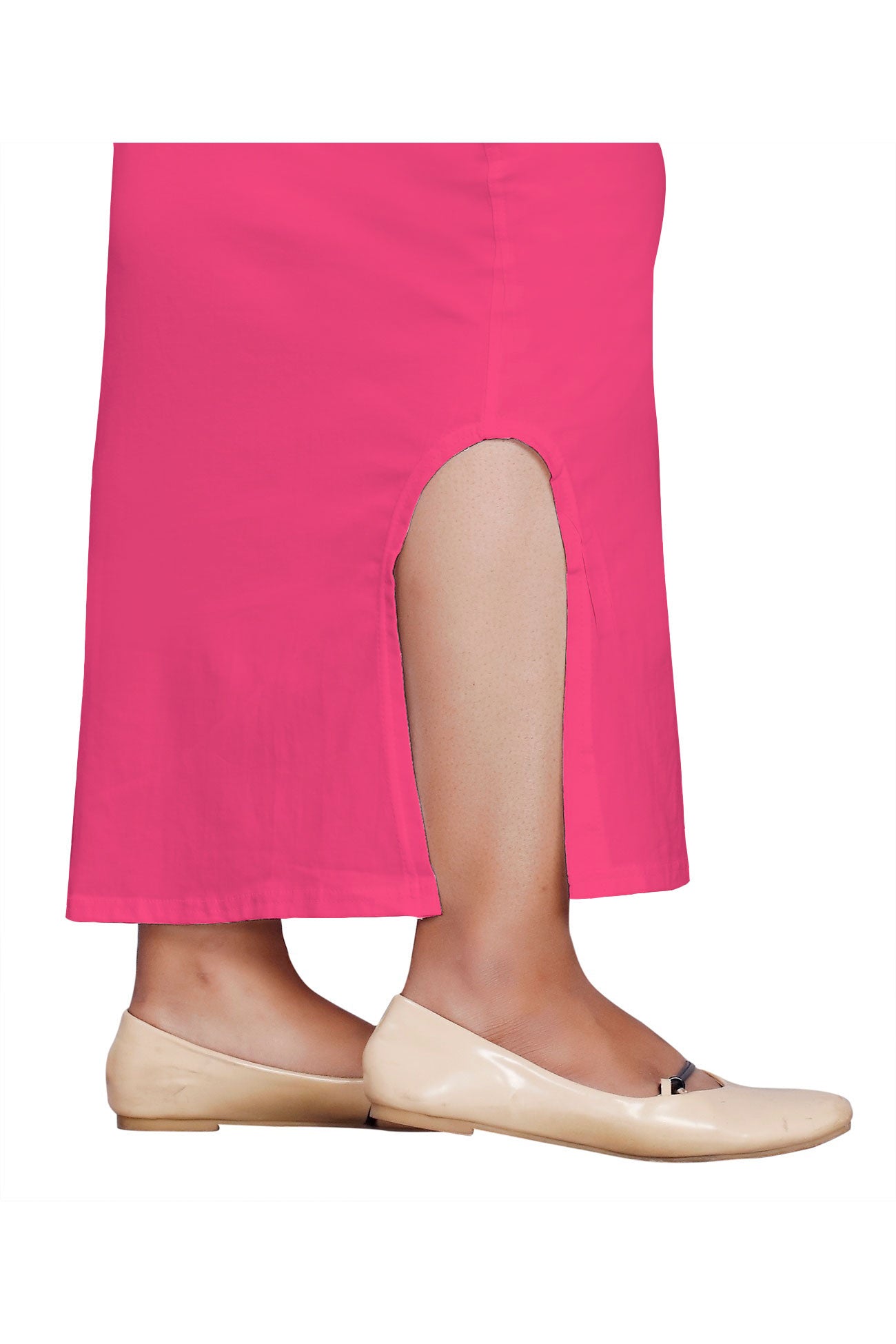 Women Saree Shapewear with Side Slit in Pink (Petticoat)