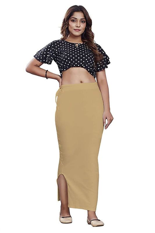 Women Saree Shapewear with Side Slit in Skin (Petticoat)