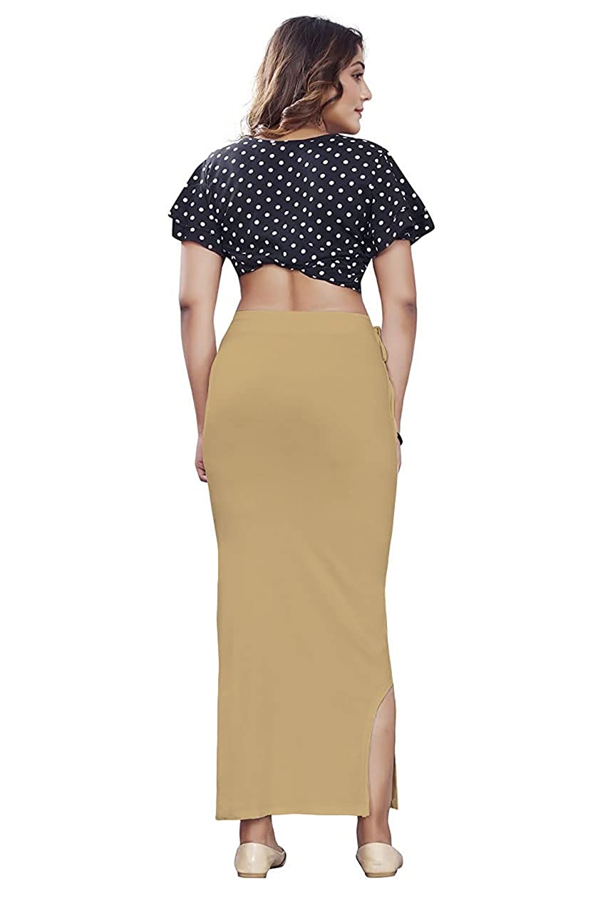 Women Saree Shapewear with Side Slit in Skin (Petticoat)