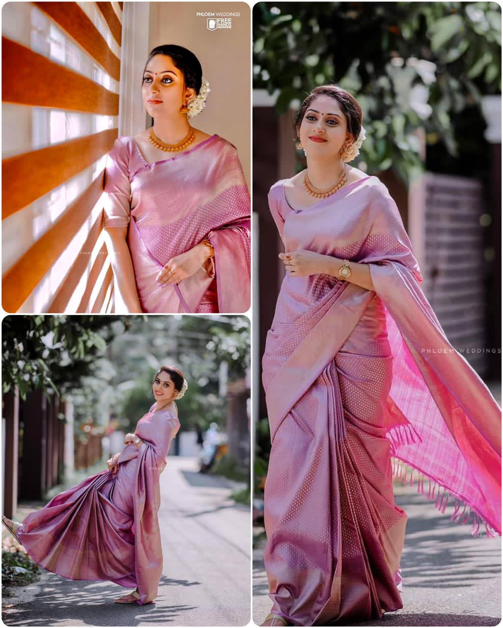 Traditional Kanchipuram Bold and beautiful Kanchipuram Soft Brocade Silk Sari With Attached Blouse
