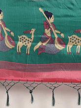 Kala Niketan Pink Silk Blend Printed Khadi Saree